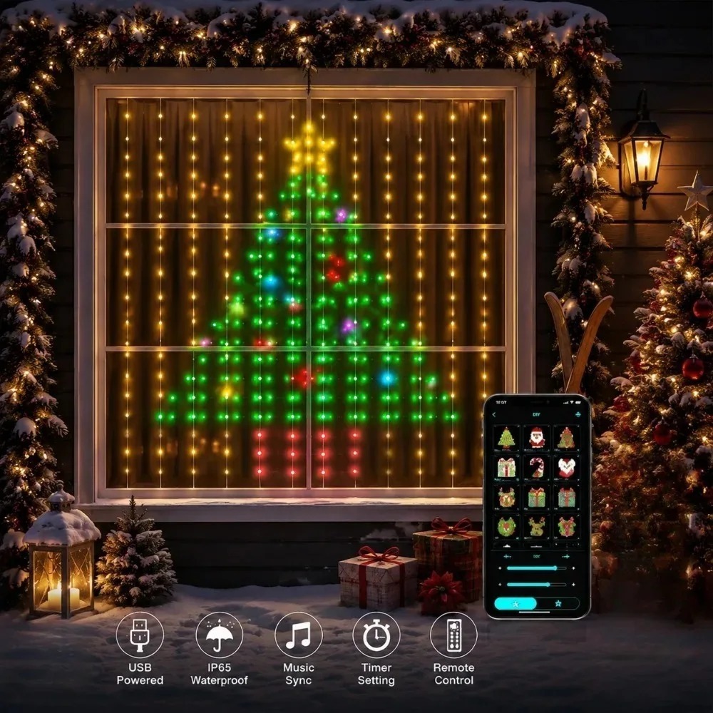 Home Decor Free App - Rideaux lumineux à pixels LED, contrôle