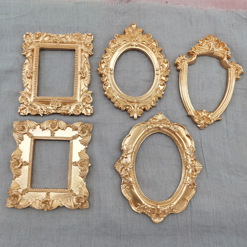 Bamboo Photo Frame - Mini cadre photo doré, accessoires de