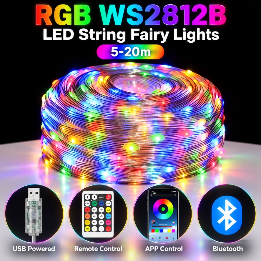 Guirlande lumineuse LED RGB WS - Home Decor Free App avis et prix