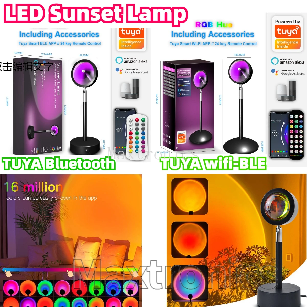 Tuya-Lampe LED arc-en-ciel ave - Home Decor Free App avis et prix